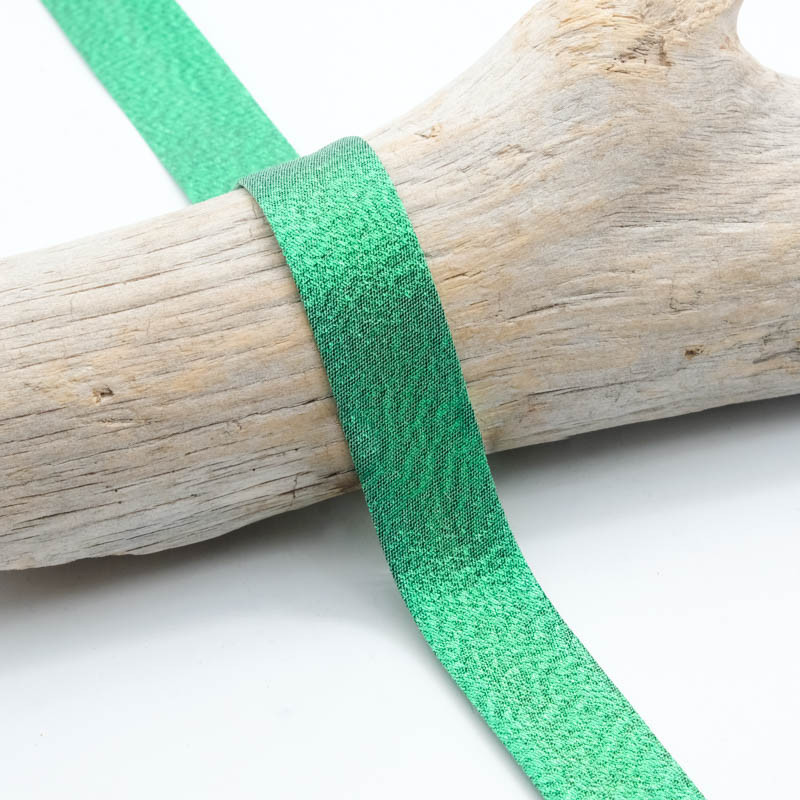 18mm Green Lamé Bias Tape